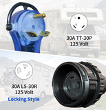 RV 30A extension cord TT-30P to L5-30R