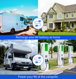 1.5FT RV 15A to 50A Pig-tail Power Adapter Cord 5-15P Male to Shore Power SS2-50R Receptacle Locking Female.