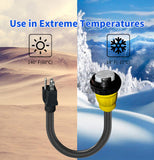 1.5FT RV 15A to 50A Pig-tail Power Adapter Cord 5-15P Male to Shore Power SS2-50R Receptacle Locking Female.