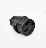 NEMA TT-30P to NEMA 14-50R RV power adapter.