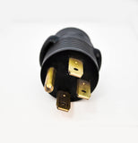 NEMA 14-50P to NEMA TT-30R RV power adapter.