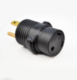 NEMA 14-50P to NEMA TT-30R RV power adapter.