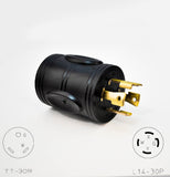 Sports RV 30A Generator Adapter L14-30P Locking Male Plug to TT-30R Female Connector