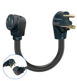 1.5FT RV 30A to 50A Pig-tail Power Adapter Cord TT-30 Male Plug to 14-50R Female.