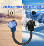 1.5FT RV 30A to 50A Pig-tail Power Adapter Cord TT-30P Male Plug to 14-50R Female.