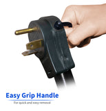 1.5FT RV 30A to Marine Shore 50A Pig-tail Power Adapter Cord TT-30P Male Plug to SS2-50R Female.