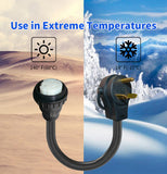 1.5FT RV 30A to Marine Shore 50A Pig-tail Power Adapter Cord TT-30P Male Plug to SS2-50R Female.