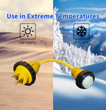 1.5FT Shore Power Adapter Cord RV 30A L5-30P Male to Marine 50A SS2-50R Female.